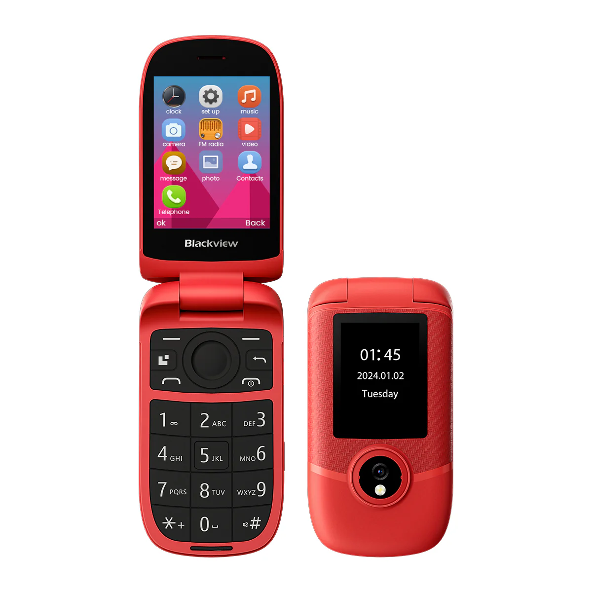 Blackview N2000 Flip 2,8"+1,77" Display Unisoc T107 1500mAh Dual-SIM 4G-Handy  - Image 8