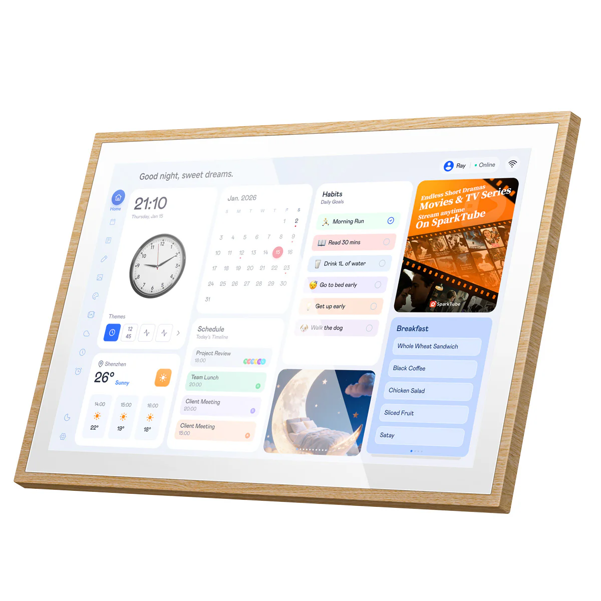Blackview NEST 10 10,1-Zoll 1080P Full HD Touchscreen Digitaler Kalender mit Wi-Fi 6 und Unterstützung für den Fotobilderrahmen-Modus