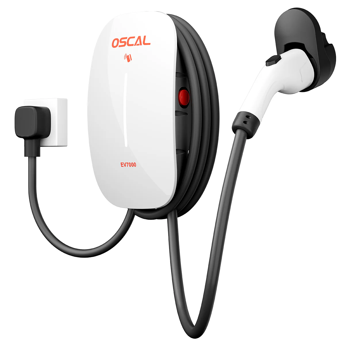 Oscal EV7000 7kW intelligentes, wandmontiertes EV-Ladegerät mit RFID-Kartenzugang und App-Steuerung