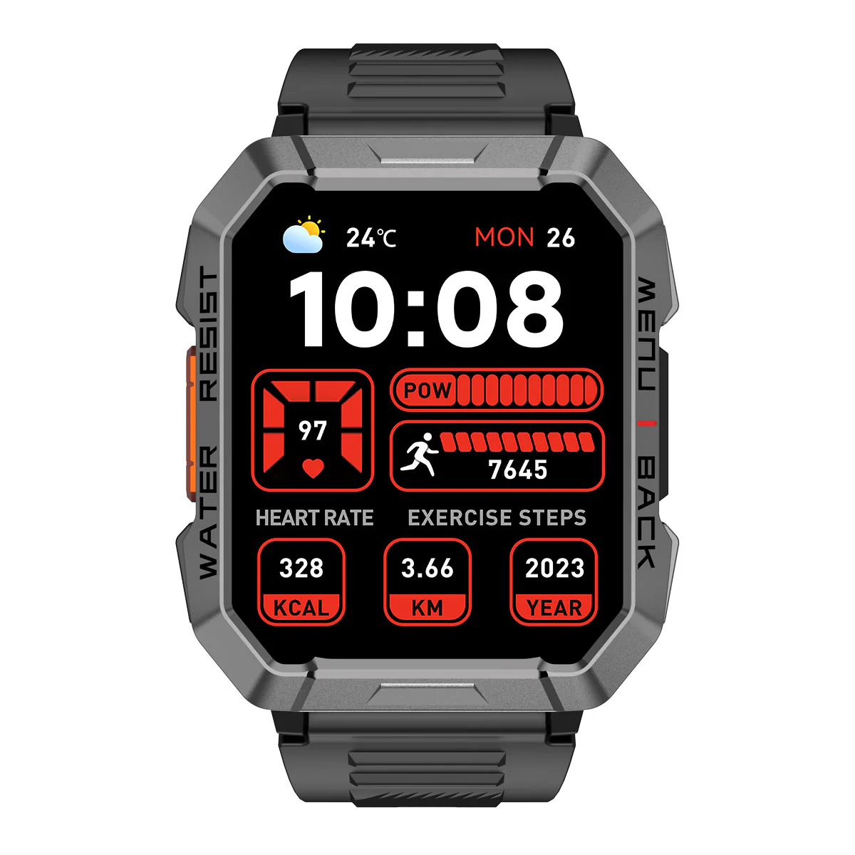 Oscal T1 2.01-Zoll 900mAh LED-Taschenlampe Kompass Outdoor Smartwatch