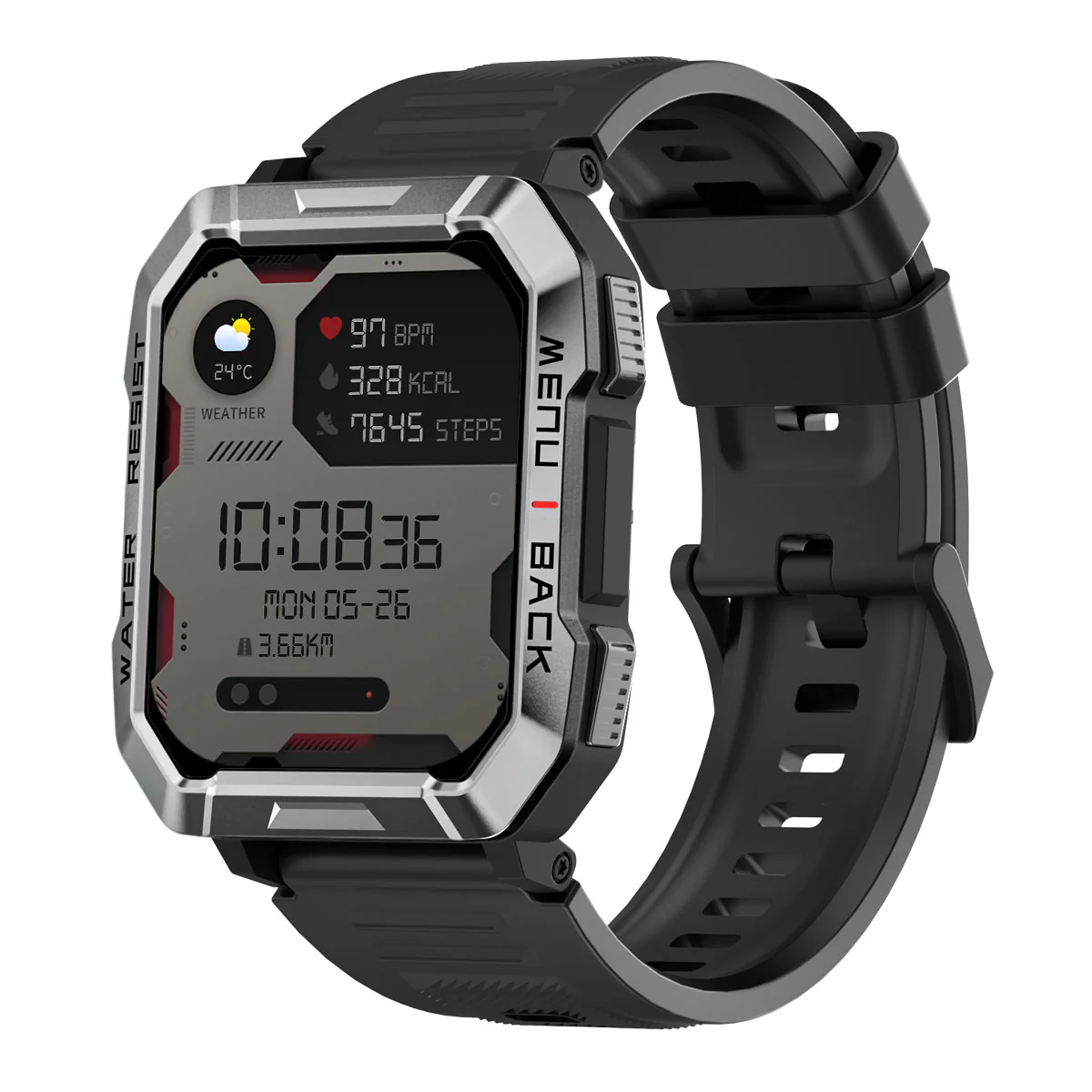 Oscal T1 2.01-Zoll 900mAh LED-Taschenlampe Kompass Outdoor Smartwatch - Image 2