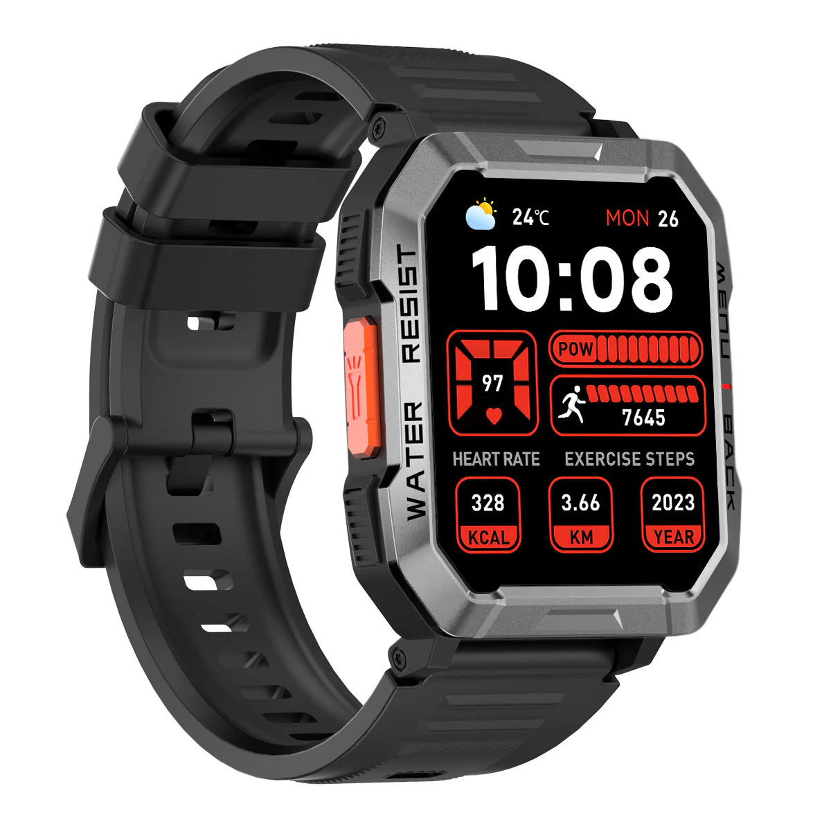 Oscal T1 2.01-Zoll 900mAh LED-Taschenlampe Kompass Outdoor Smartwatch - Image 3