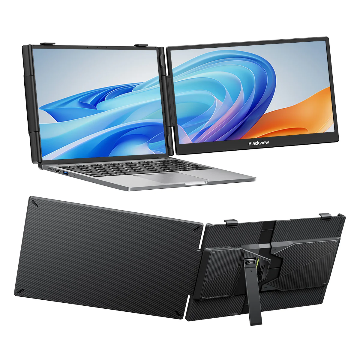 Blackview SCM5 14-Zoll tragbarer Monitor als Laptop-Bildschirmerweiterung mit Lautsprecher