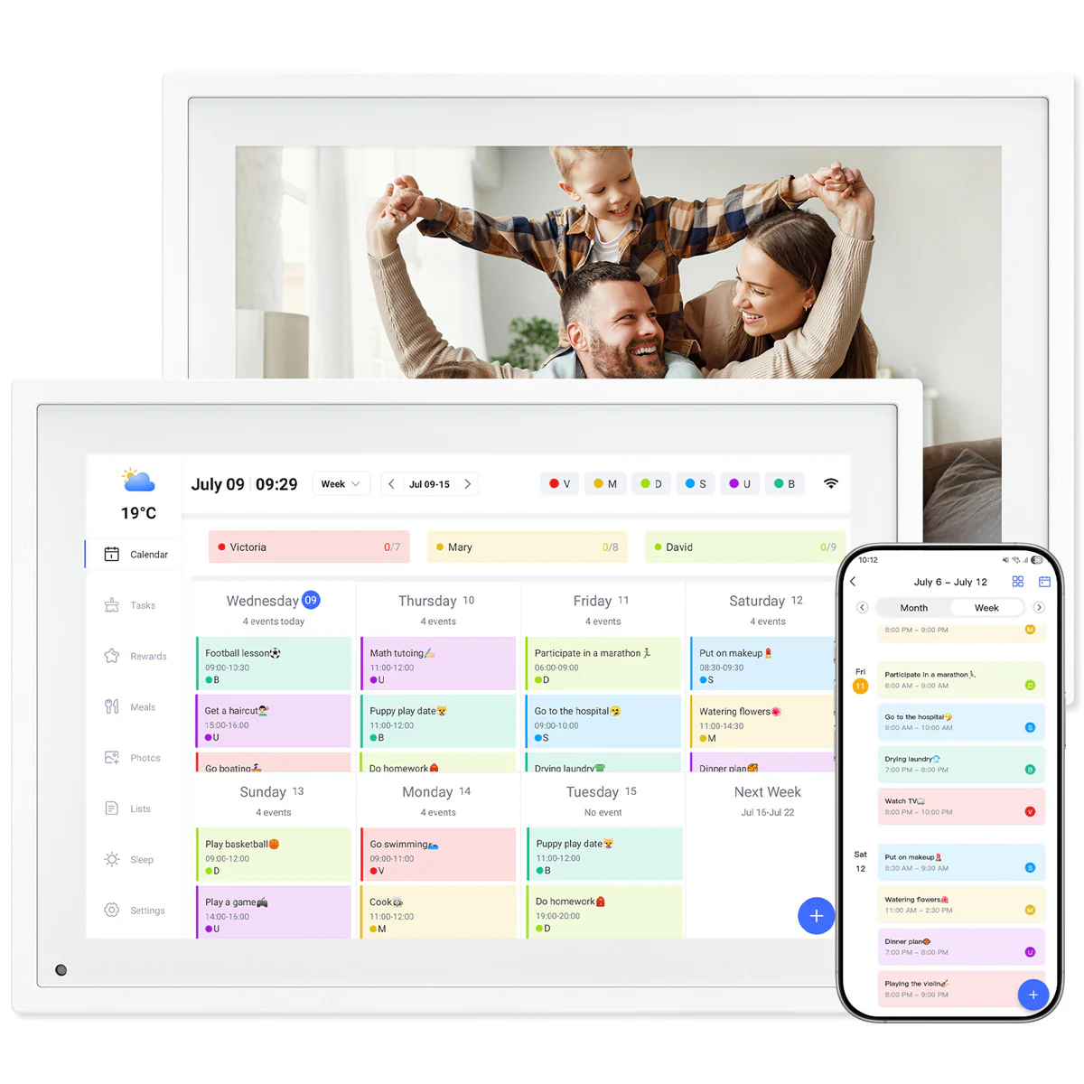 TABWEE P10 10,1-Zoll HD-Touchscreen Digitaler Kalender mit WLAN- und eCalendar-App-Unterstützung - Image 3
