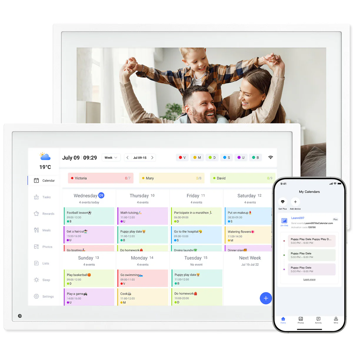 TABWEE P10 10,1-Zoll HD-Touchscreen Digitaler Kalender mit WLAN- und eCalendar-App-Unterstützung - Image 4