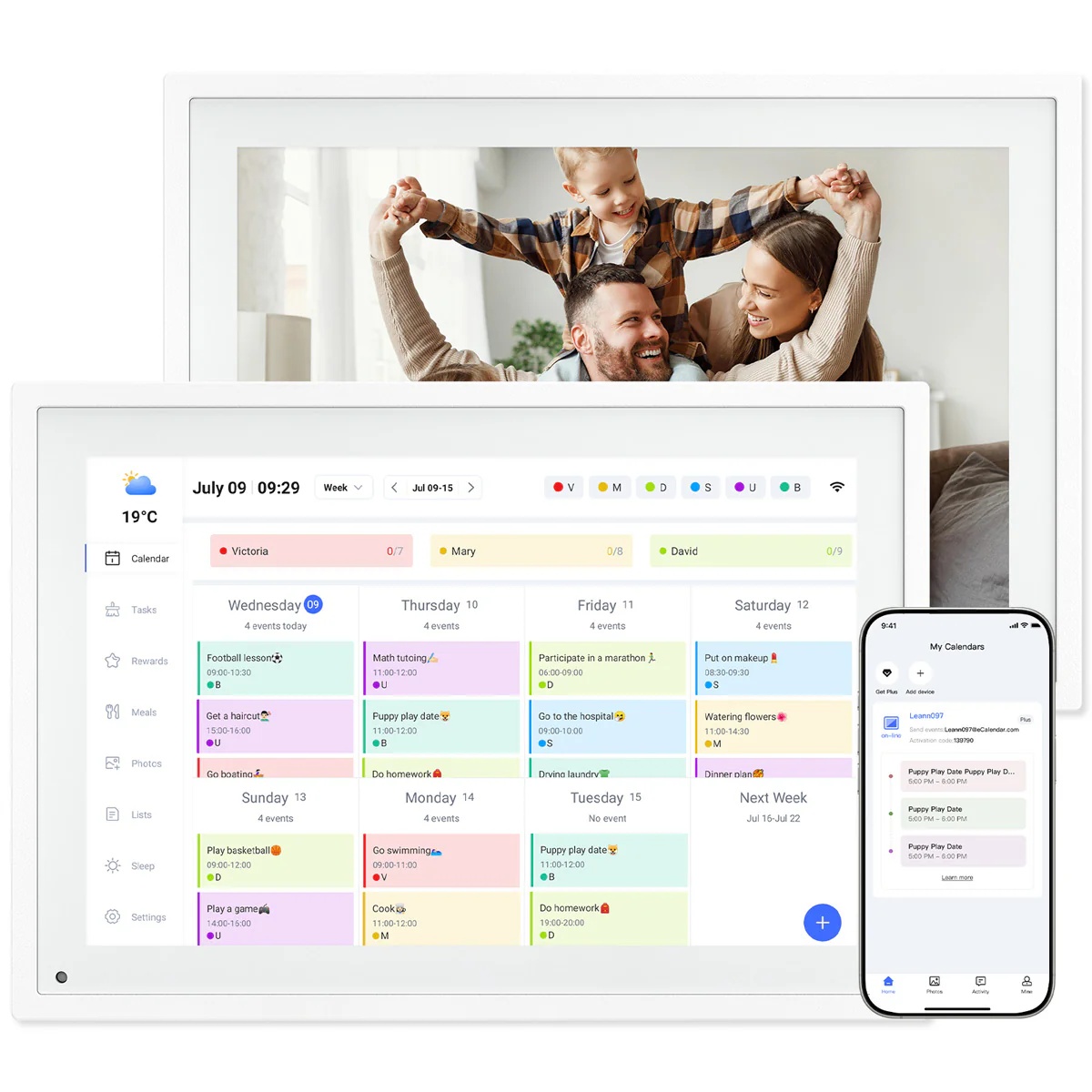 TABWEE P10 10,1-Zoll HD-Touchscreen Digitaler Kalender mit WLAN- und eCalendar-App-Unterstützung - Image 6