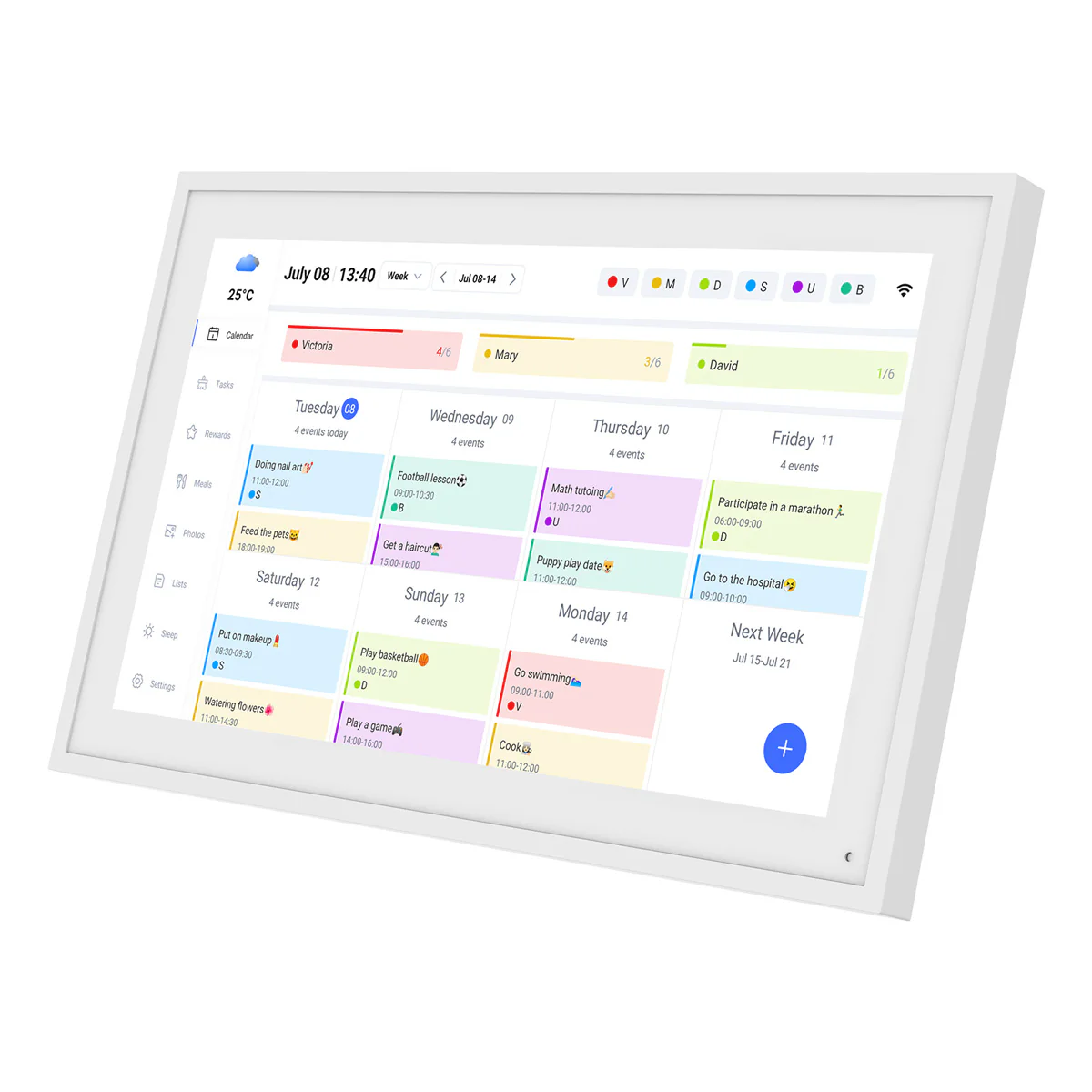TABWEE P15 15,6-Zoll 1080P Full-HD Touchscreen Digitaler Kalender mit WLAN & eCalendar-App-Unterstützung - Image 2