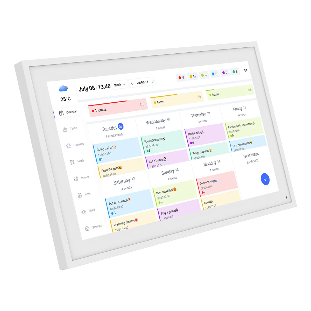 TABWEE P15 15,6-Zoll 1080P Full-HD Touchscreen Digitaler Kalender mit WLAN & eCalendar-App-Unterstützung - Image 3